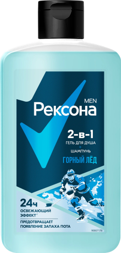РЕКСОНА MEN гель д/душа и шампунь 2в1 горный лед 490мл